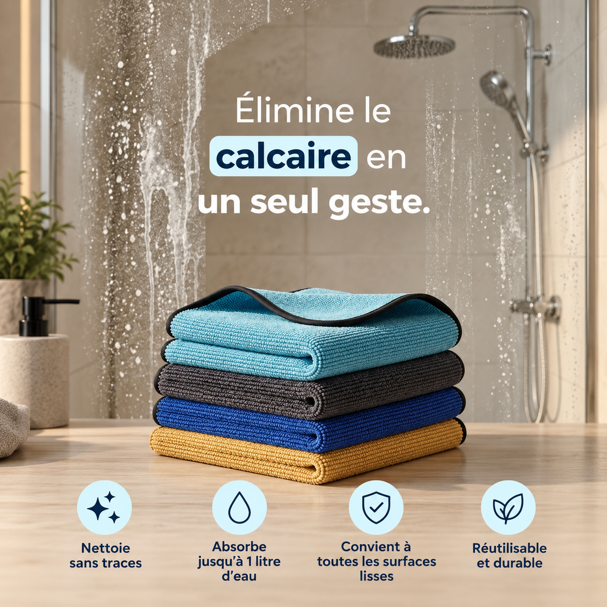 ✨ Chiffons Ultra-Absorbants | Nettoyage Sans Traces pour Toute la Maison