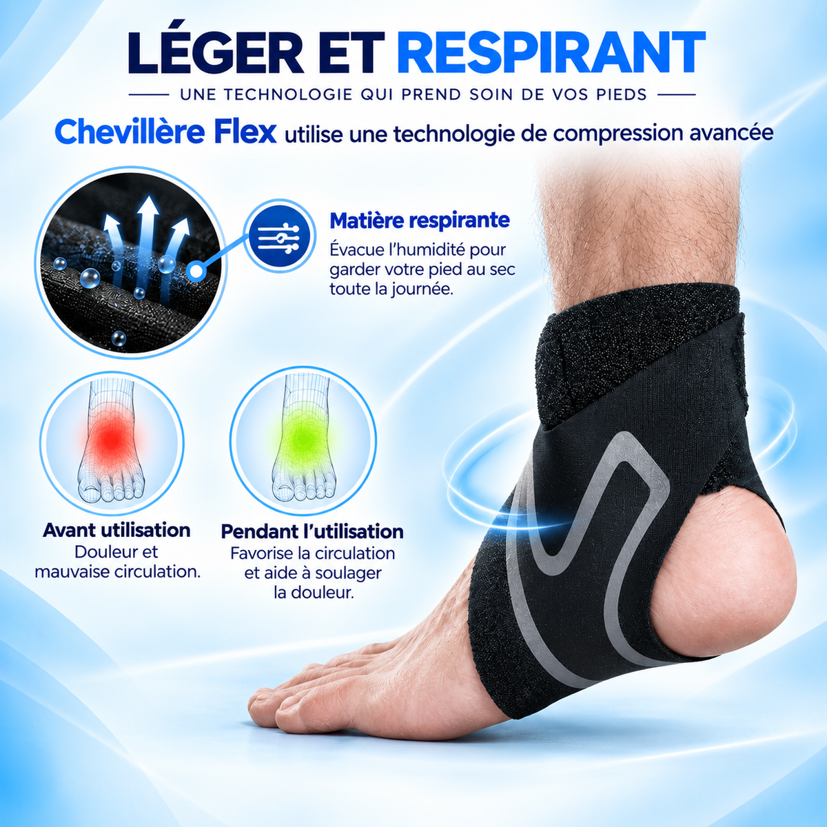 🦶 Chevillère Flex | Maintien & Confort au Quotidien