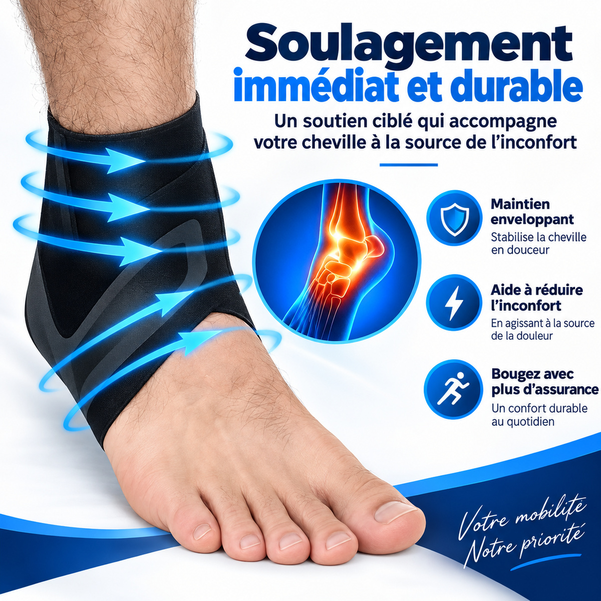 🦶 Chevillère Flex | Maintien & Confort au Quotidien