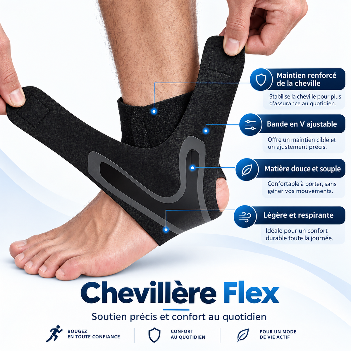 🦶 Chevillère Flex | Maintien & Confort au Quotidien