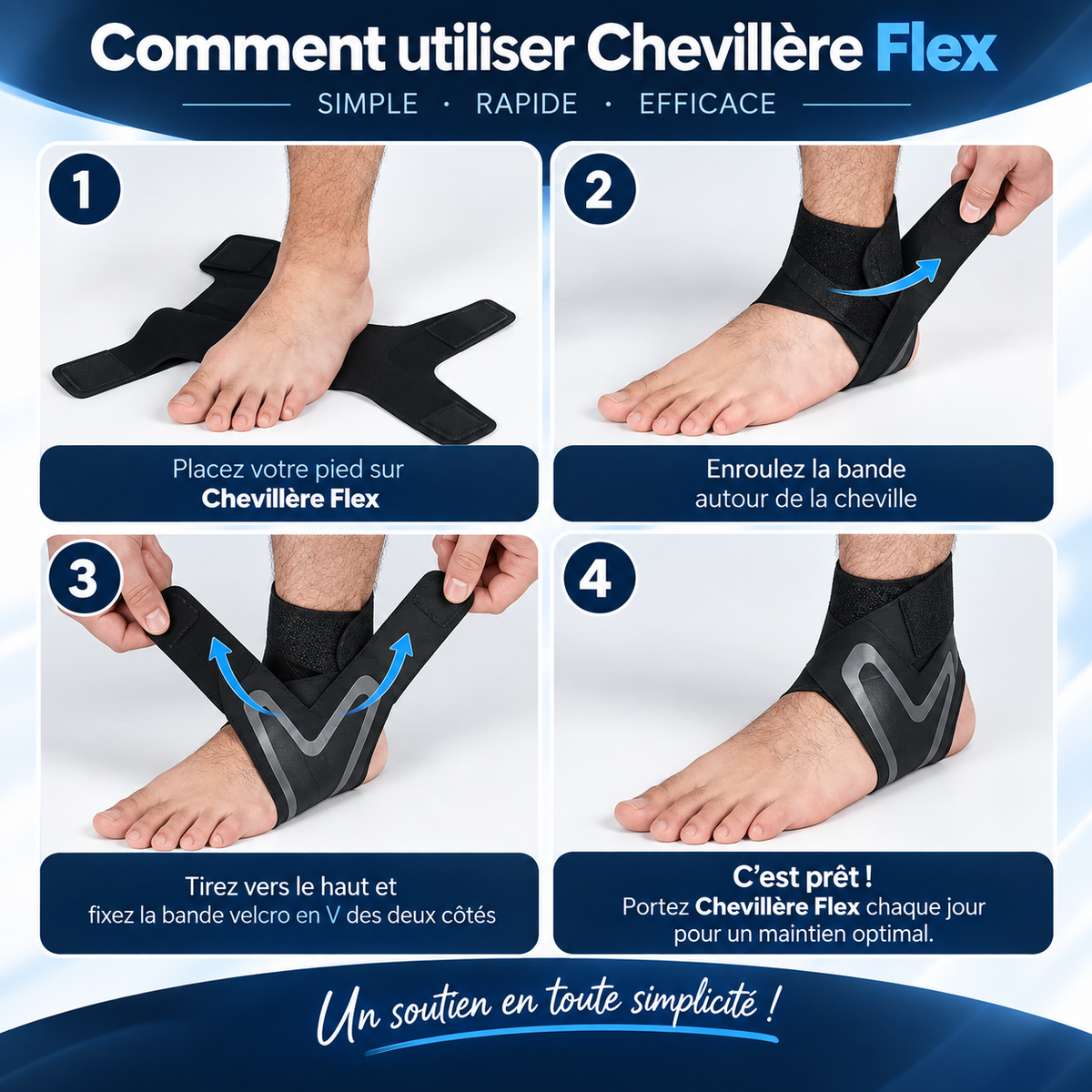 🦶 Chevillère Flex | Maintien & Confort au Quotidien