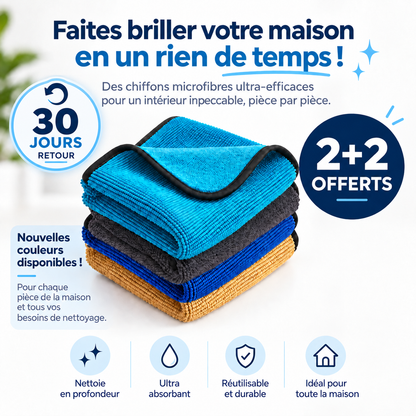 ✨ Chiffons Ultra-Absorbants | Nettoyage Sans Traces pour Toute la Maison