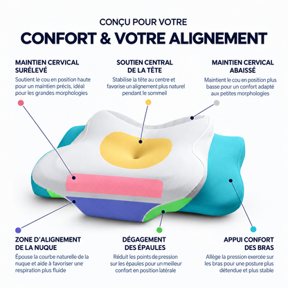 🌙 Oreiller Cloud Elite | L’Expérience Ultime du Confort Ergonomique, Nuit Après Nuit