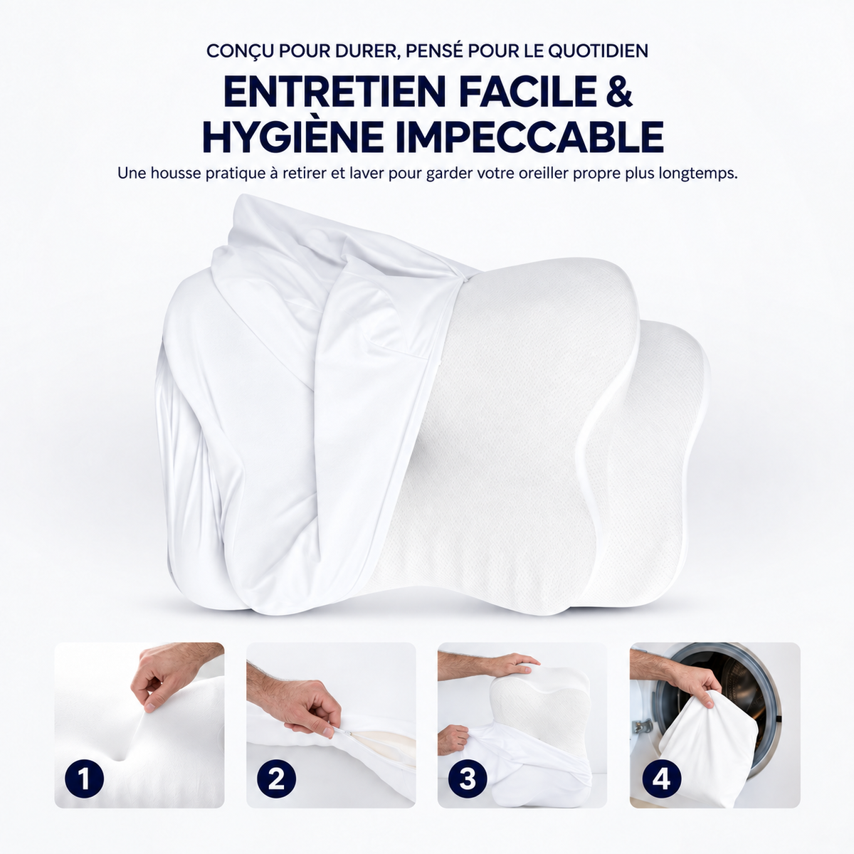 🌙 Oreiller Cloud Elite | L’Expérience Ultime du Confort Ergonomique, Nuit Après Nuit