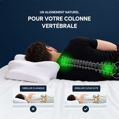 🌙 Oreiller Cloud Elite | L’Expérience Ultime du Confort Ergonomique, Nuit Après Nuit